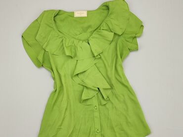zielone bluzki z bufiastymi rękawami: Blouse, S (EU 36), condition - Good