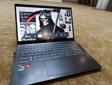 Ноутбуки: Ноутбук, MSI, 8 ГБ ОЗУ, AMD Ryzen 5, 15.6 ", Б/у, Для работы, учебы, память NVMe SSD