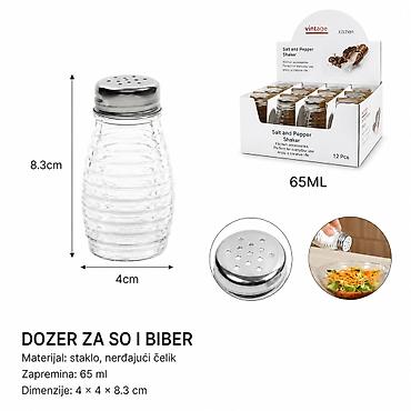 KMT Staklena boca 5412032 Opis: - Dozer/raspršivač za so i biber