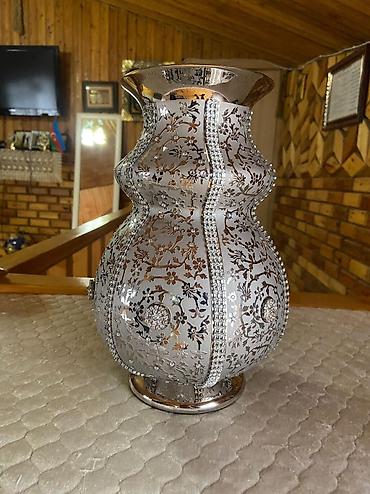 xurustal vaz: Svarovskiy qaşlarla Bogema Cobalt — 2