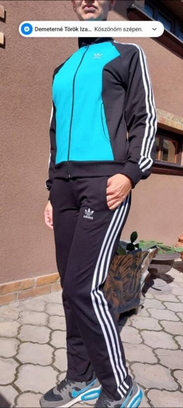 Gornji i donji deo: Adidas, L (EU 40), Prugasti, bоја - Crna — 3