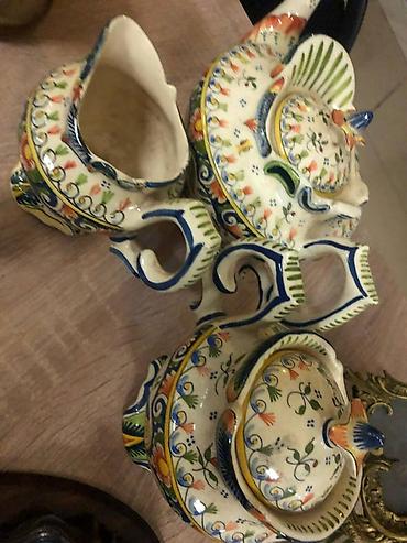 Vintage keramika çay dəsti, İspaniya İspaniya istehsalı keramika çay