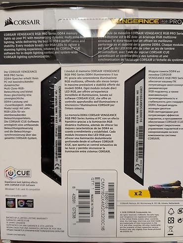 geforce rtx: Оперативная память (RAM) для ПК, Б/у, Corsair, 16 ГБ, DDR4, 3200 МГц — 2