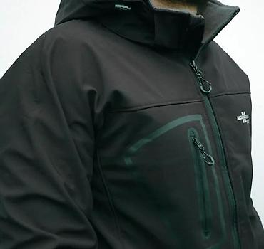 Kožne jakne: Crna muška softshell jakna brenda Mountain Sport sa kapuljačom. Jakna — 10