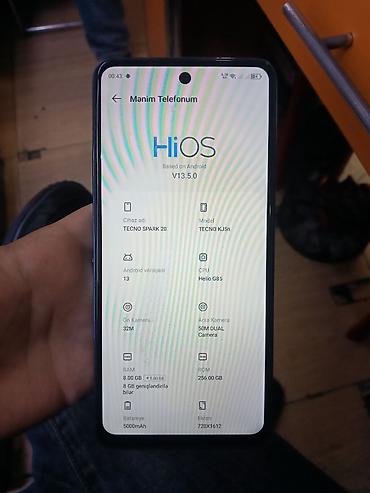 16 pro mac: Tecno Spark 20, 256 GB, rəng - Göy — 2