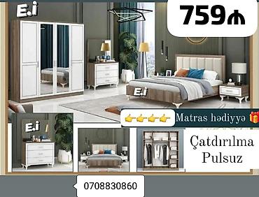 samovar 10 litr: *Yataq dəsti / Yataq otağı mebeli* ✔️Rəng seçimi var *🎁Matras — 4