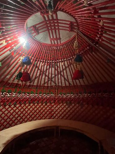 Аренда юрт: Аренда юрты, Каркас Деревянный, 75 баш, С полом, Стол, Стулья — 8
