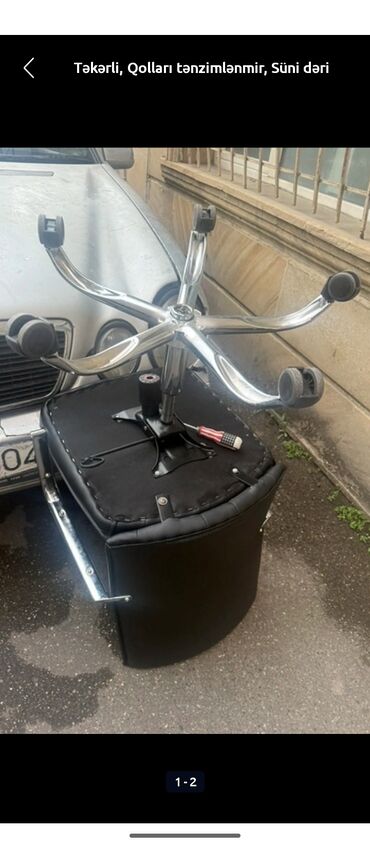 купить компьютерный стол: Təkərli, Qolları tənzimlənmir, Süni dəri