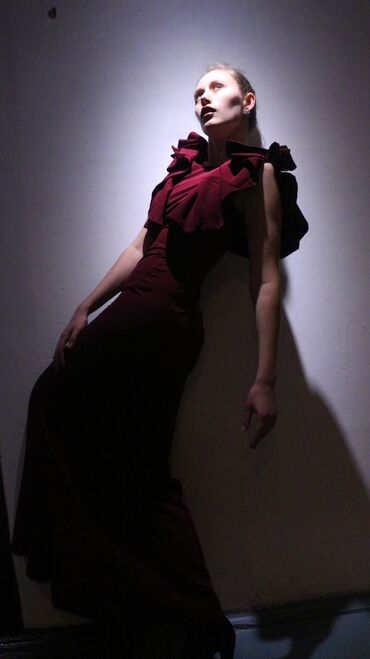 вечернее платье с длинным рукавом: Вечернее платье, Русалка, Длинная модель, С рукавами, XL (EU 42)