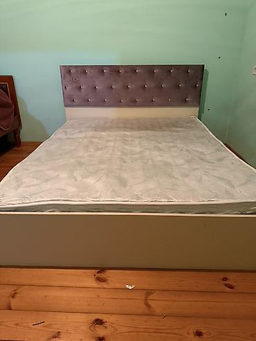 taxta dibcek: İkinəfərlik çarpayı və matras dəsti - Ölçü: təxmini 160x200 sm (foto — 2