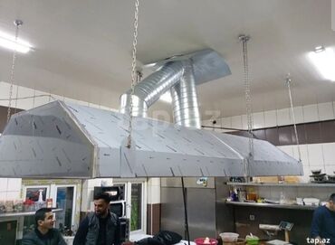 Havalandırma: Sənaye tipli mətbəx üçün havatəmizləmə sobaları və aspirasiya