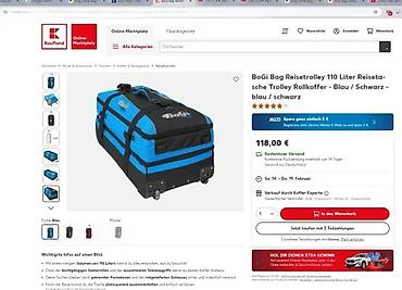 Putni koferi i torbe: BoGi putna torba/troler 110 L - XL kapacitet: oko 110 litara — 4