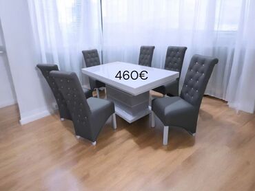 Setovi stolova i stolica: Elegantni trpezarijski setovi – sto sa 6 stolica - Dizajn: moderan — 3