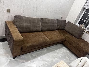 Divanlar: Künc divan, İşlənmiş, Açılan, Bazalı, Dəri, Çatdırılma yoxdur — 1