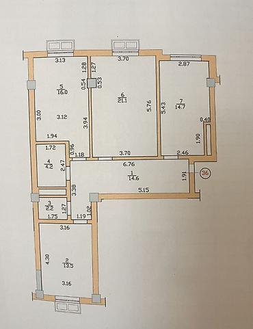 Продажа квартир: 3 комнаты, 87 м², Ак-Орго ж/м Элитка, 2 этаж, Дизайнерский ремонт — 7