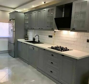 Sifarişlə mətbəx mebeli: Sifarişlə mətbəx dəsti, Özü çəkən petlələr, Taxta, Kredit yoxdur, Pulsuz çatdırılma — 8