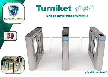 Оборудование для магазинов: Turniket şüşəli komplekt 3 Turniket 3 ədəd (şüşəli) Model: DS210 Ölçü — 1