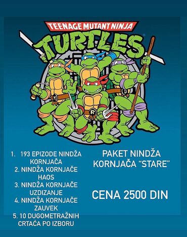 igrice za ps2: Sinhronizovane Nindza kornjače iz 90-ih Uplata pre slanja ili licno