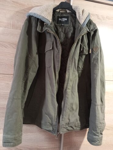 muska krem odela: Winter jacket Twill, XL (EU 54), Guess, color - Khaki