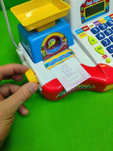 Игрушки: Касса игрушка детская💱 Комплектация товара: касса, сканер, 3 — 7