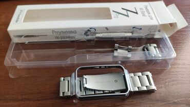 дорогие часы: Ремешок для Xiaomi Mi Band 7 Pro, серебристый, нержавеющая сталь, б/у