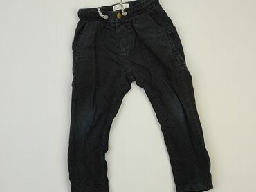 czarne spodnie materiałowe z wysokim stanem: Spodnie materiałowe, Zara, 3-4 lat, 104, stan - Zadowalający