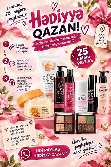 Faberlic gözəllik və ətir kampaniyası - Hədiyyə qazanma şansı: Linki