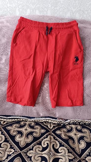 шорты ош: Детские шорты U.S. Polo Assn б/у - Цвет: красный - Брендовая вышивка — 1