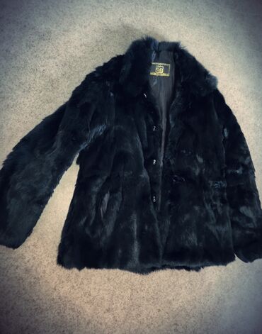 Fur coats: L (EU 40), With lining, color - Black