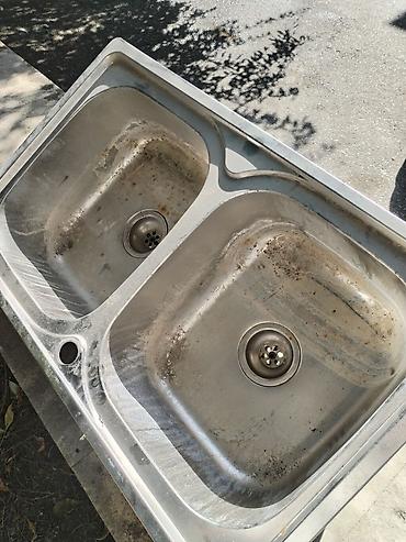 Ремонт и строительство: Mətbəx üçün moyka lavabo, paslanmaayib baxımsız qaldığı üçün ləkələr — 4