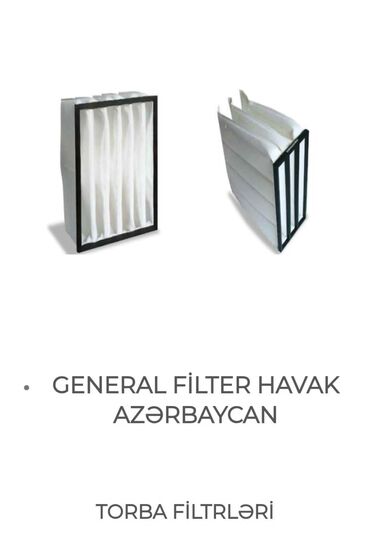 Digər filter növləri: General Filter Havak - İtalyan brendi olub hazırda Türkiyədə də — 3