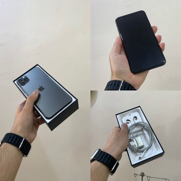 iphone 11 işlenmiş qiymeti: IPhone 11 Pro Max, 64 ГБ, Черный, Face ID