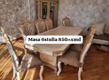 Termolar: Qonaq otağı üçün, Yeni, Açılmayan, Dördbucaq masa, 6 stul