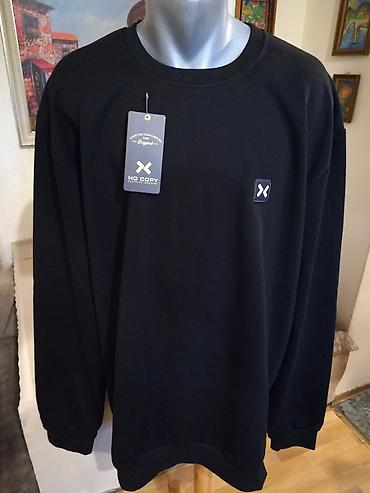 Veliki muski pamucni duks No Copy u broj 6XL Crni. Veliki model