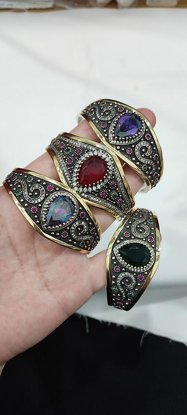 Серебряные браслеты: Серебряный Браслет с натуральными камнями Серебро с напылением — 10