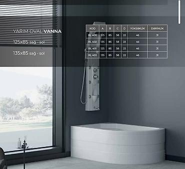 hamam kabini: Yeni Vanna, Akril, Ödənişli çatdırılma — 1