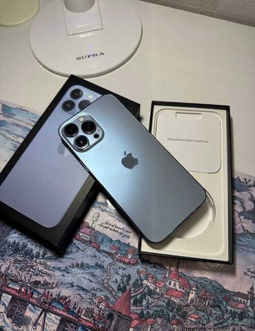 айфон 7 с коробкой: IPhone 13 Pro, Б/у, 256 ГБ, Sierra Blue, Защитное стекло, Чехол, Коробка, 87 %