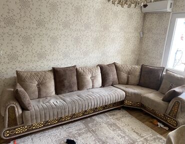 складные стулья: Künc divan dəsti - Forma: L-şəkilli künc divan - Rənglər: bej və