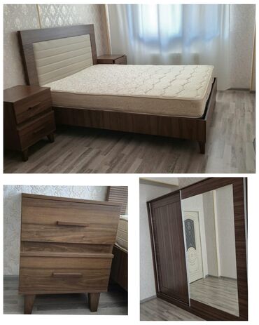 Salon, tibbi mebel dəsti: İkinəfərlik çarpayı, Dolab, Termo, 2 tumba, İşlənmiş