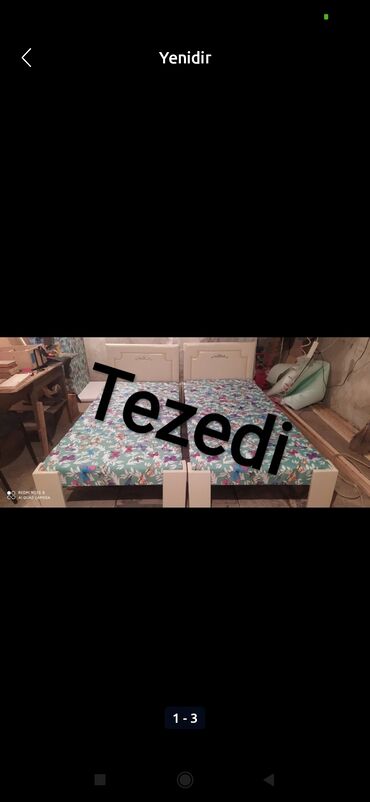 Masalar və oturacaqlar: Yeni, Təknəfərlik çarpayı, Bazasız, Matrassız, Siyirməsiz, Azərbaycan