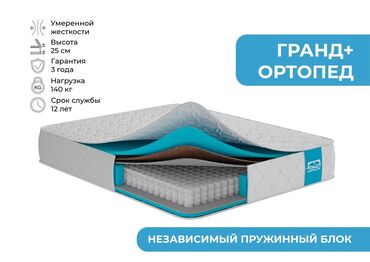 полуортопедический матрас: Ортопедический матрас «Гранд+» умеренной жесткости, высотой 25 см