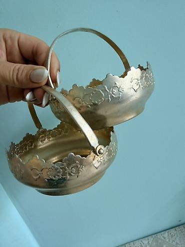 Кухонные принадлежности: Mis qendqabi Qedimi Metal əl işləri – 2 ədəd dekorativ səbət — 1
