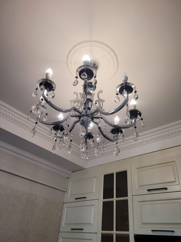 sef qap: Çılçıraq, 8 lampa, Xrustal