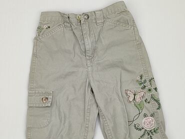 legginsy szare wysoki stan: Baby material trousers, 9-12 months, 74-80 cm, condition - Good