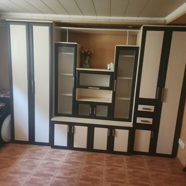 2 ярусные кровати бишкек: Зал үчүн гарнитур, Шкаф, түсү - Кара