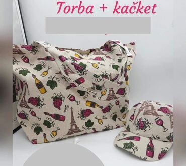 pink torba: Torba+kacket