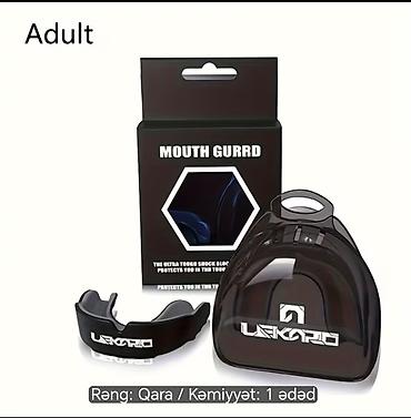 qara çanta: Məhsul: Böyüklər üçün ağızlıq (mouth guard) Rəng: Qara Kəmiyyət: 1 — 1
