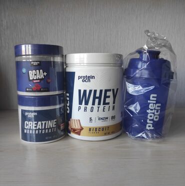 ezele dartilmasi: Qida əlavəsi paketi "Protein, Creatine, Bcaa+, su qabı" 💠Aktiv həyat