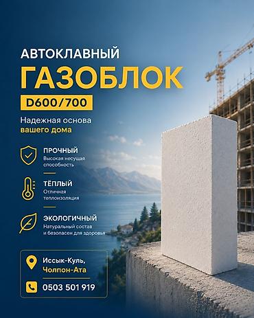 ат минуу: Автоклавный газоблок D600/700 Лучшее качество на рынке В наличии все — 1