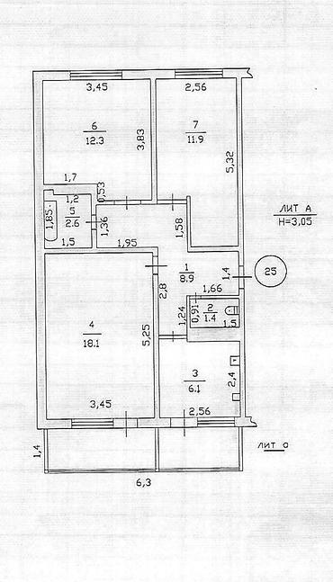 Продажа квартир: 3 комнаты, 70 м², 106 серия, 9 этаж, Косметический ремонт — 16